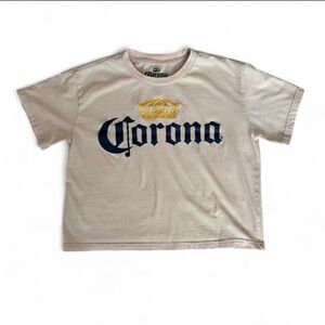 Corona Beige Embroidered T-Shirt